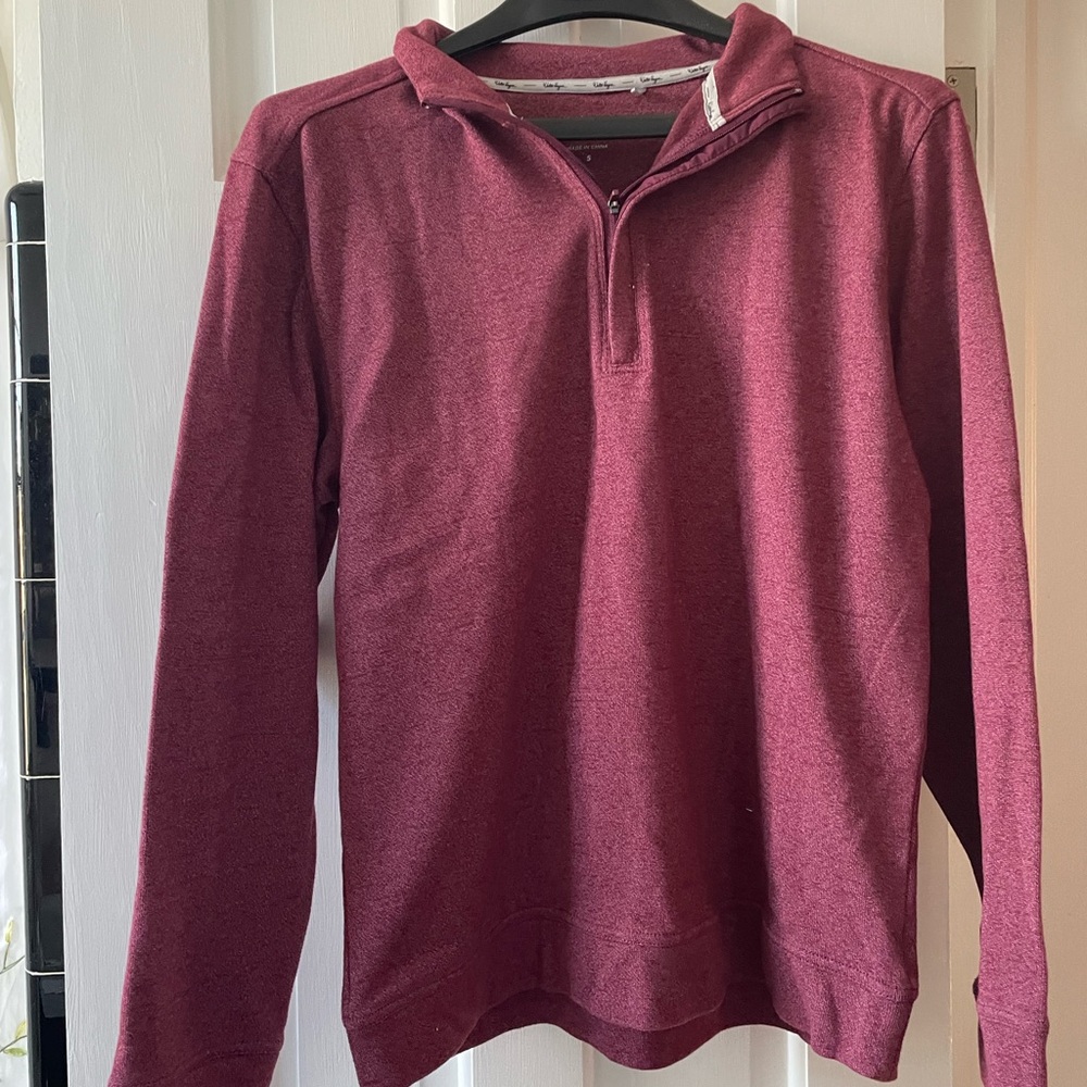 Walter Hagen 11 Small Burgandy Quarter-Zip Pullover